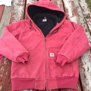 Red / Pink Carhartt Jacket size Medium 8/10
